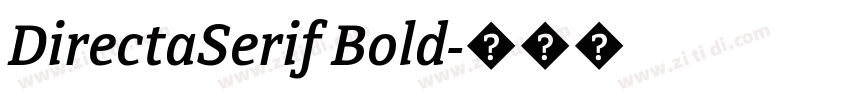 DirectaSerif Bold字体转换